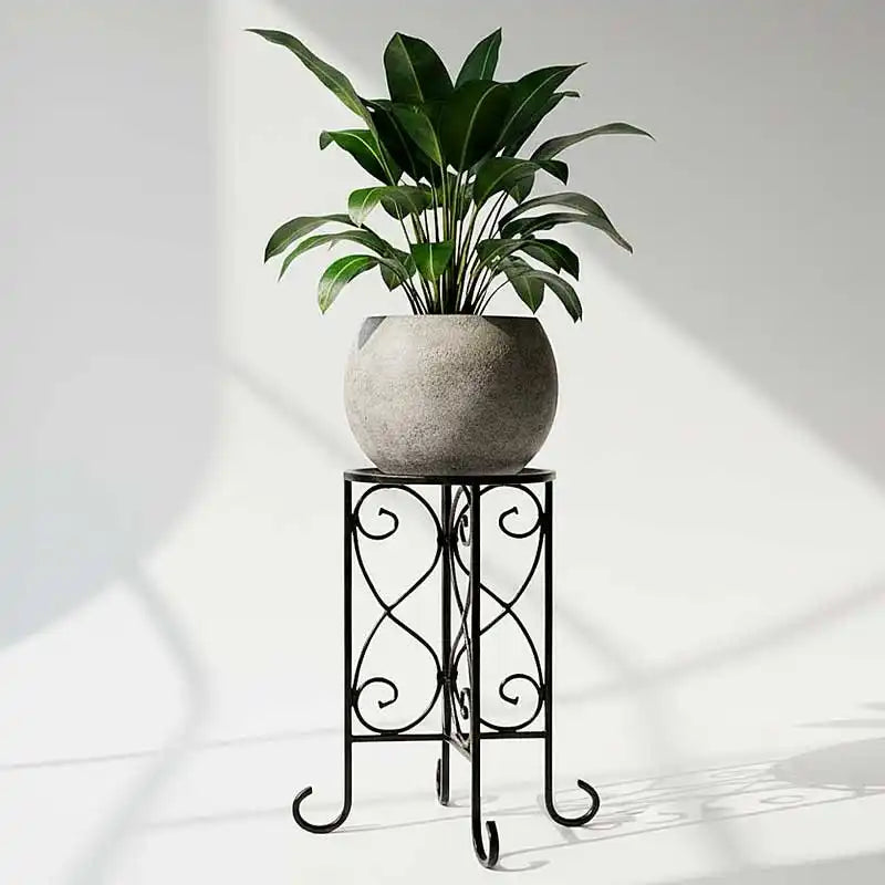 Base alta para maceta de herrería y forja para interiores o exteriores | Herralex