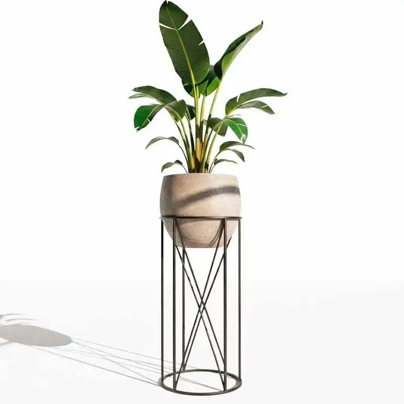 Base alta para macetas para interiores o exteriores de herrería | Herralex