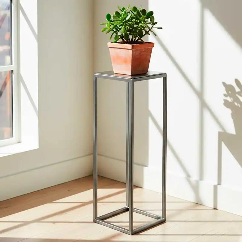 Base alta para macetas rectangular para interior o exterior