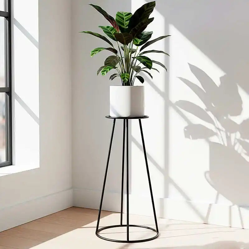 Base alta para macetas para interiores diseño minimalista