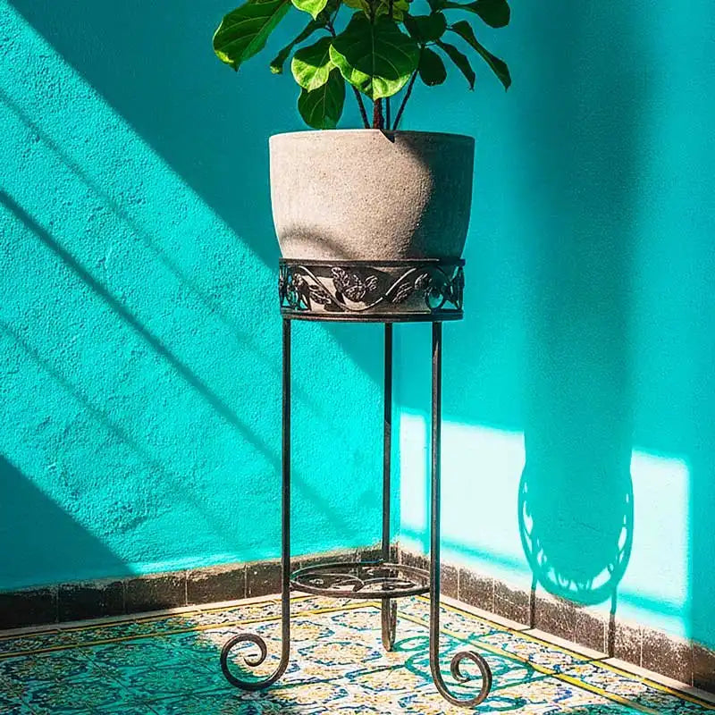 Base alta para macetas para interiores o exteriores de herrería y forja | Herralex