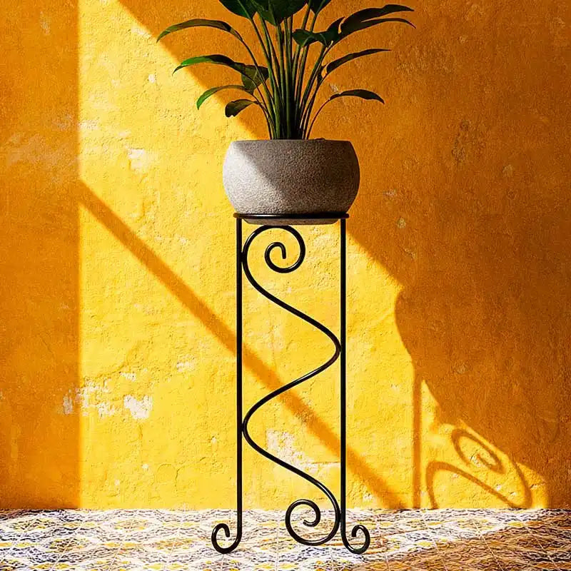 Base alta para maceta para interior de herrería diseño minimalista | Herralex