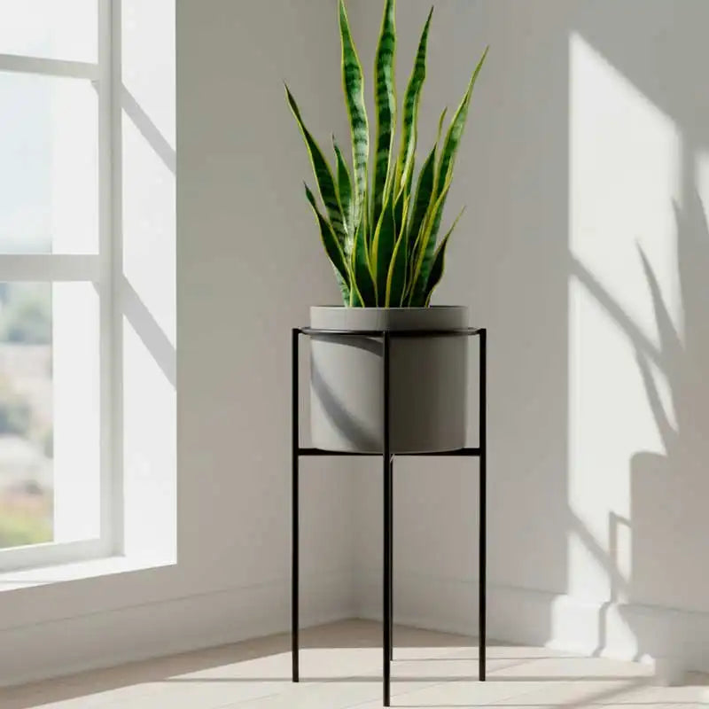 Base alta para macetas diseño minimalista para interiores