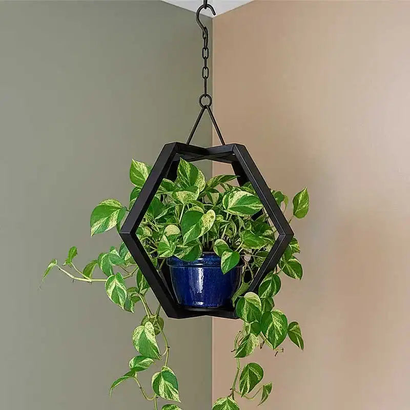 Base para plantas colgantes diseño hexágono