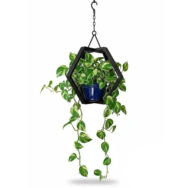 Base para plantas colgantes diseño hexágono