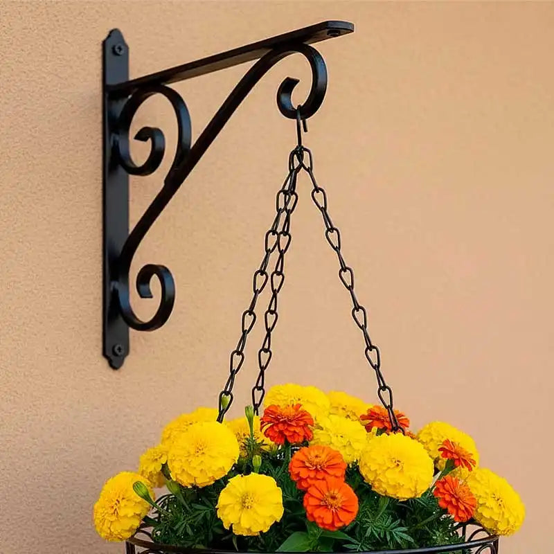 Soporte de herrería para macetas colgantes
