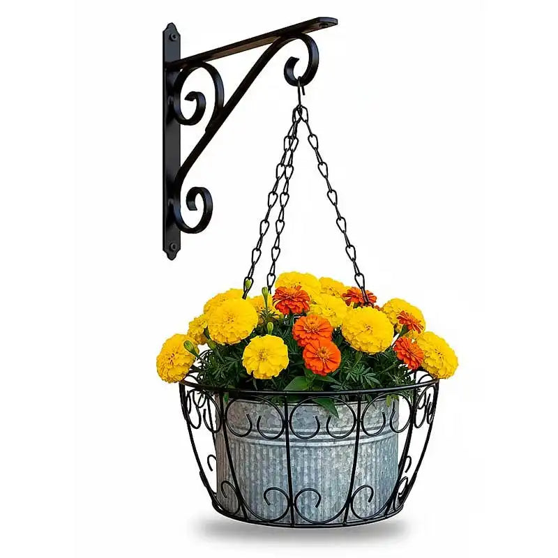 Soporte de herrería para macetas colgantes