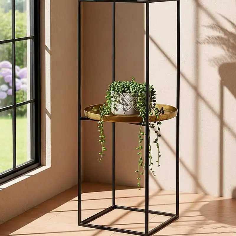 Base alta para maceta de dos pisos para interior o exterior