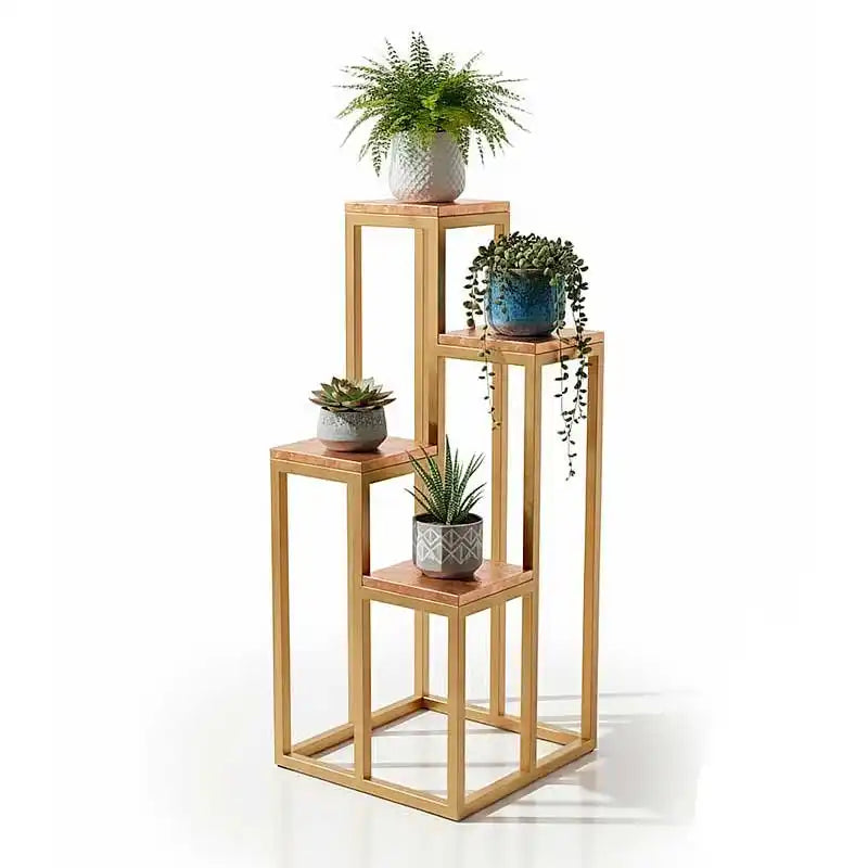 Base alta para maceta pedestal para cuatro plantas