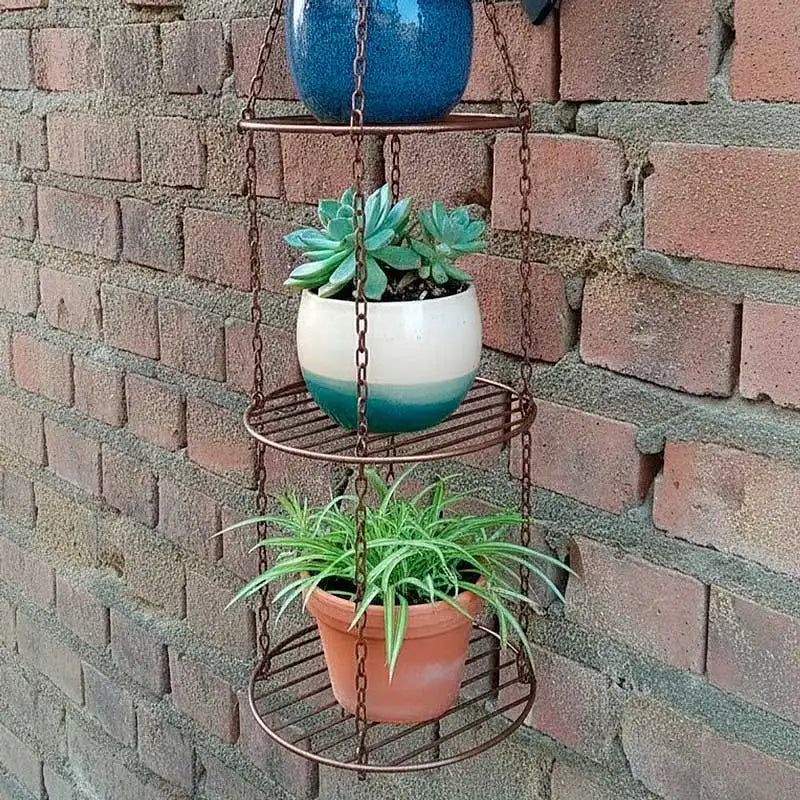 Soporte para plantas colgantes tres pisos
