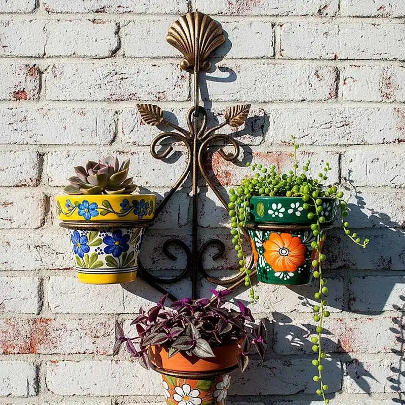 Soporte para plantas colgantes para pared (diseño de ostra)